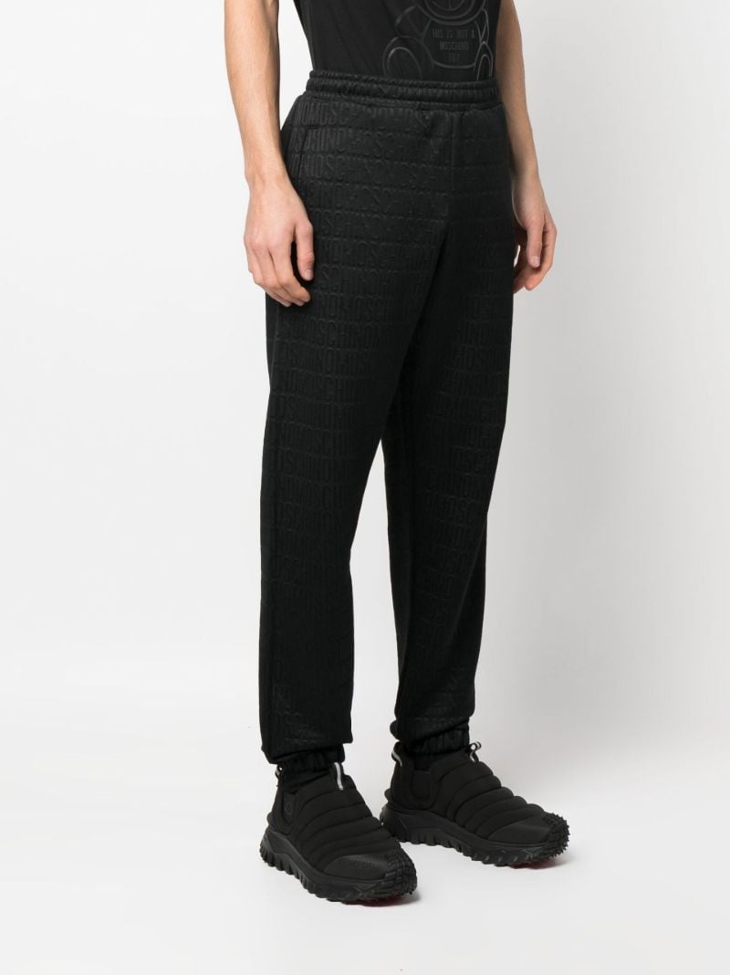 Black All-over Logo-print Track Pants
