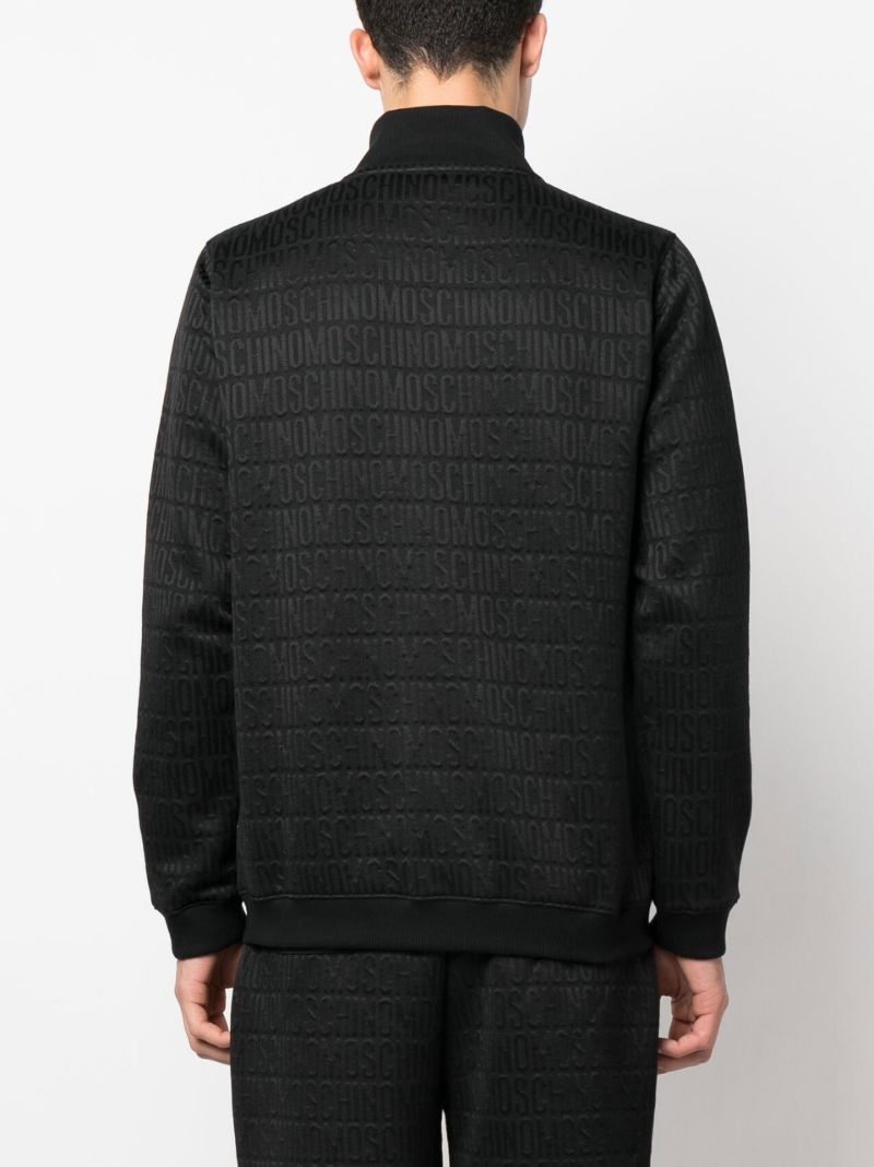 Black All-over Debossed Logo Sweatshirt