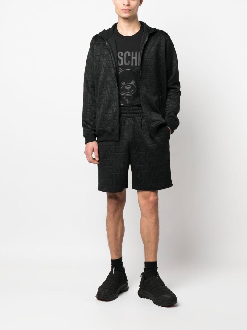 Black All-over Debossed Logo Sweatshirt