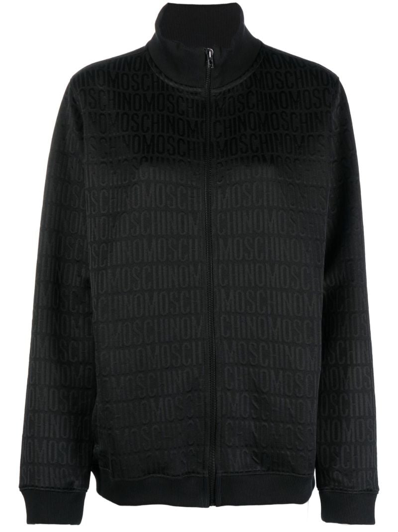 Black All-over Debossed Logo Sweatshirt