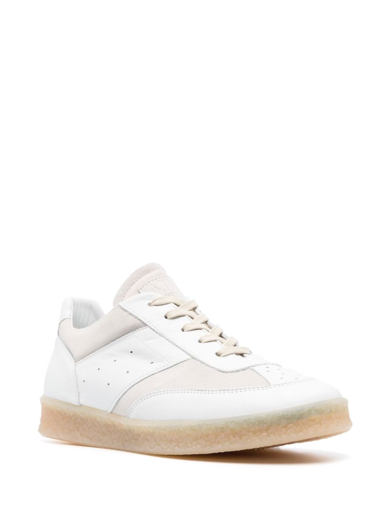White Replica Leather Sneakers