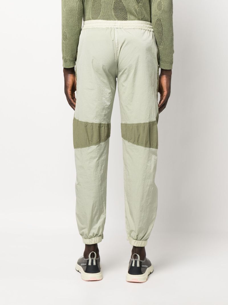 Green Panelled Track Pants