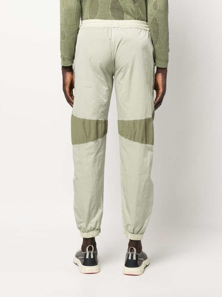 Green Panelled Track Pants