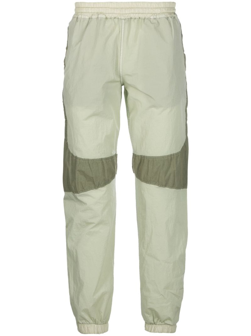 Green Panelled Track Pants