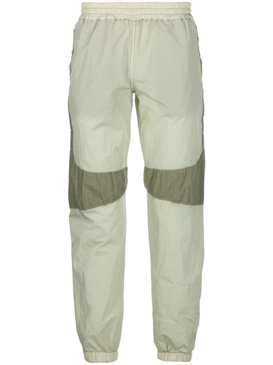 Green Panelled Track Pants