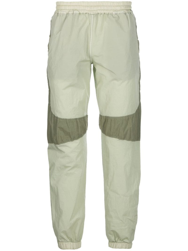 Green Panelled Track Pants