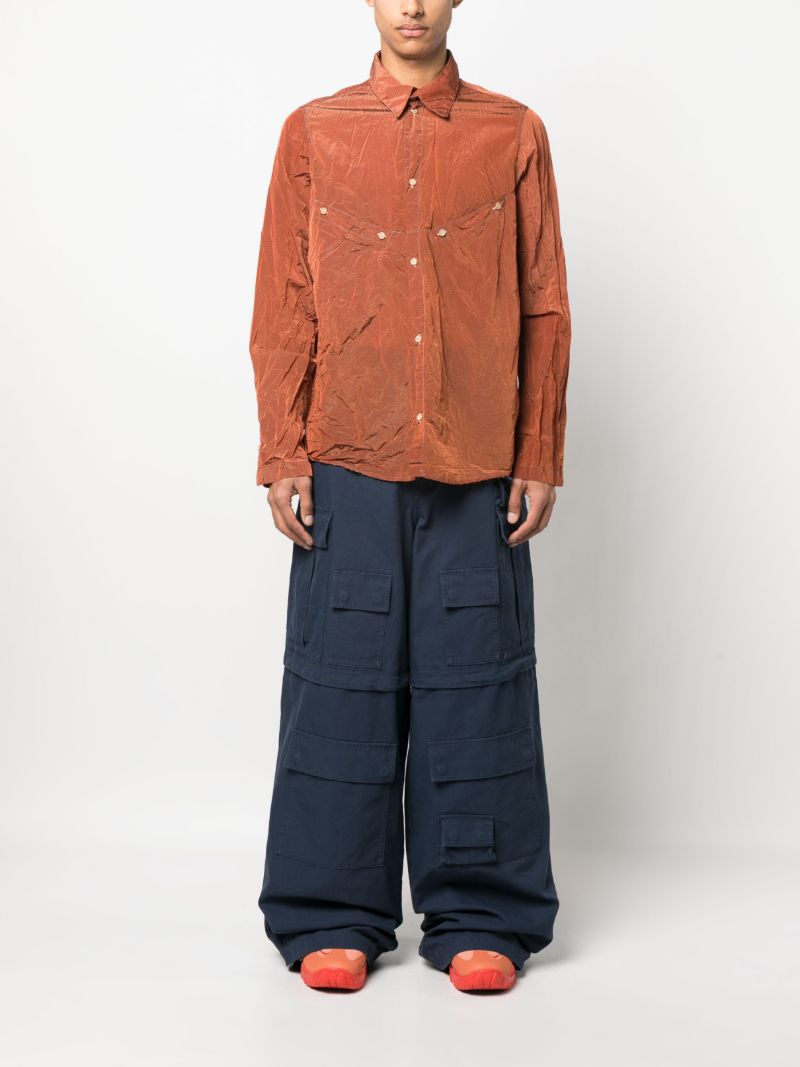 Orange Jor Crinkle Shirt