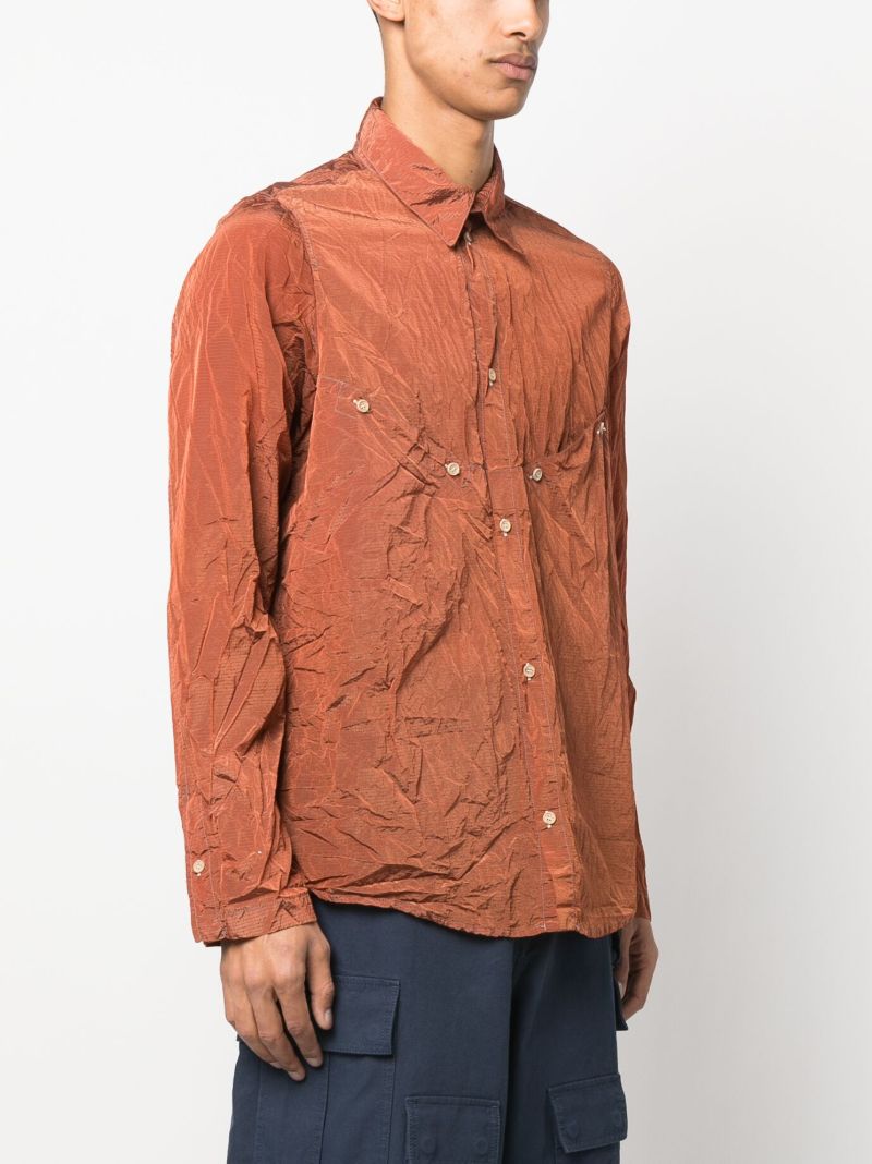 Orange Jor Crinkle Shirt
