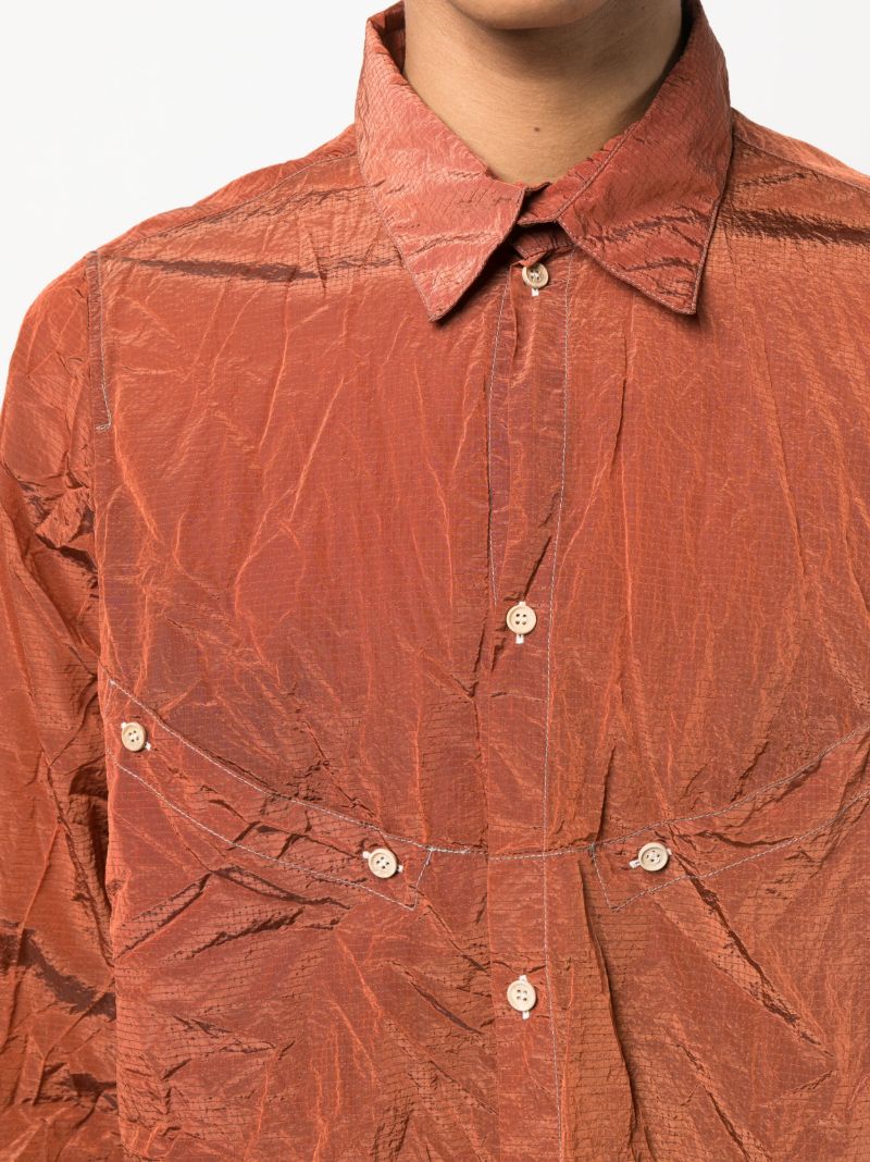 Orange Jor Crinkle Shirt