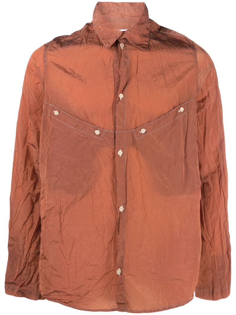 Orange Jor Crinkle Shirt