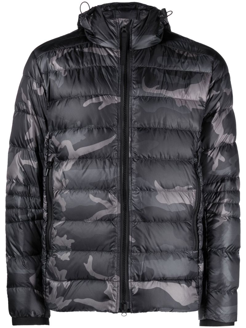 Black Crofton Hooded Quilted Jacket
