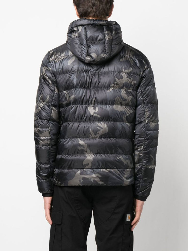 Black Crofton Hooded Quilted Jacket