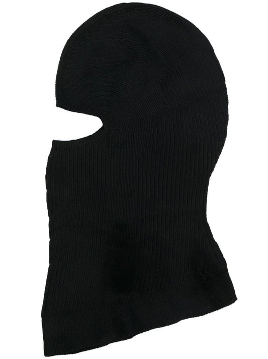 Black Logo-embroidered Knitted Balaclava