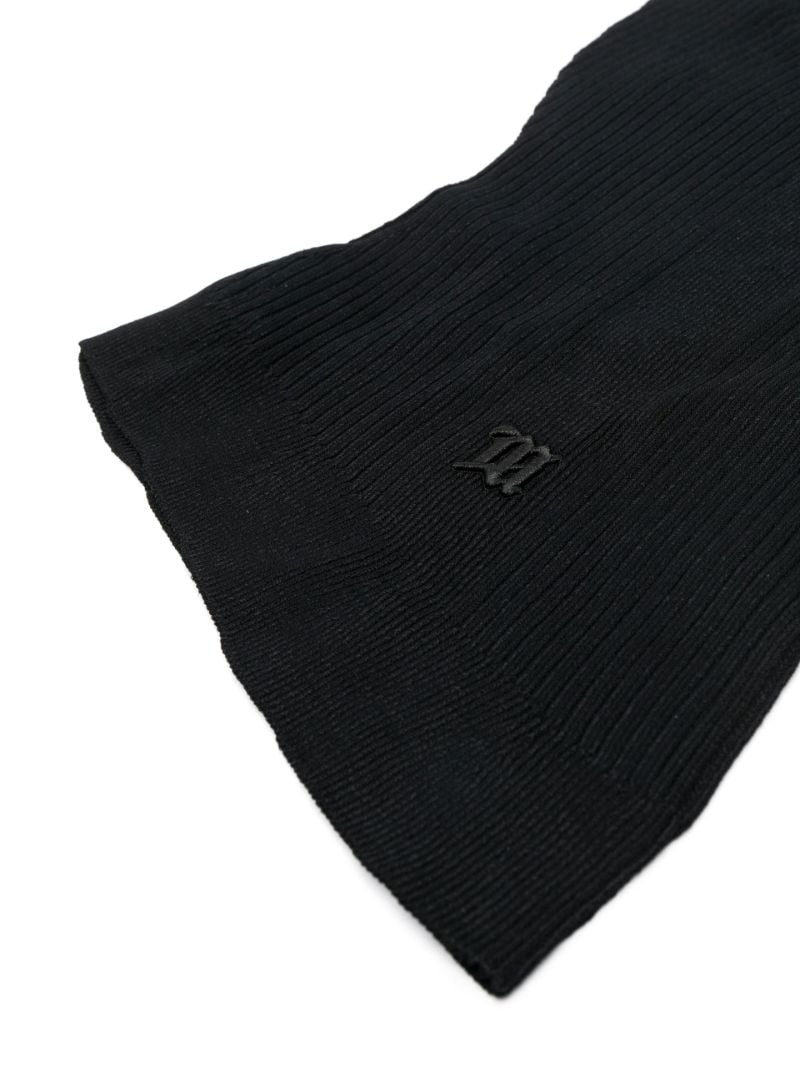 Black Logo-embroidered Knitted Balaclava