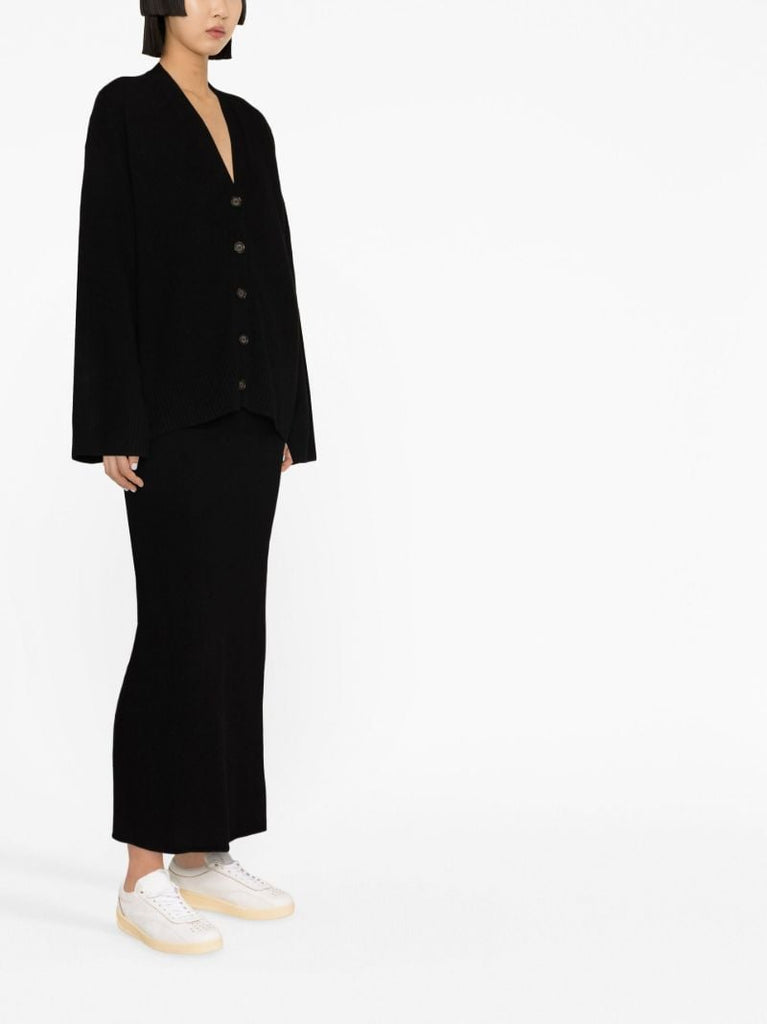 Black Fae Wool Cardigan