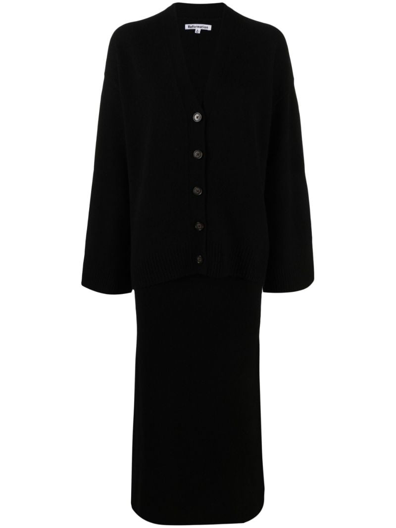 Black Fae Wool Cardigan