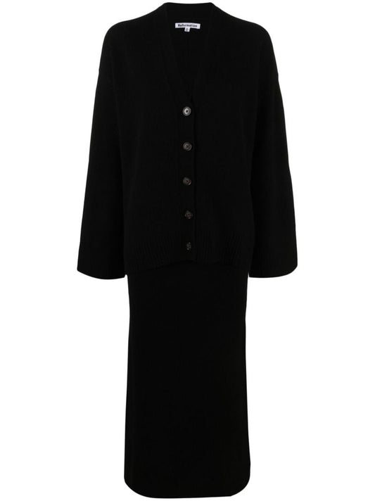 Black Fae Wool Cardigan
