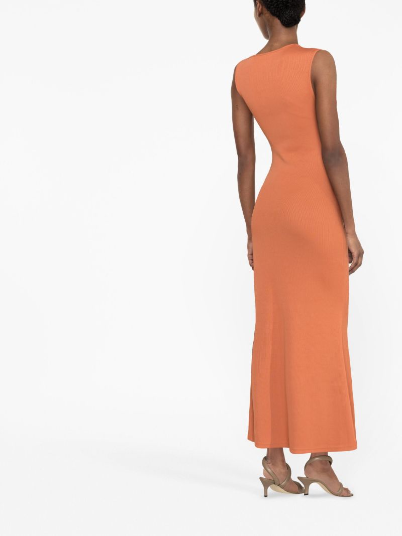 Orange Cut Out Maxi Dress