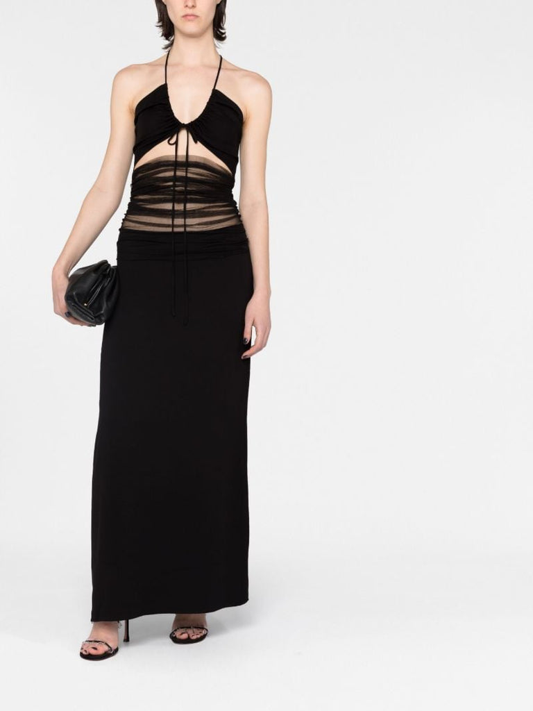Black Cut-out Maxi Dress