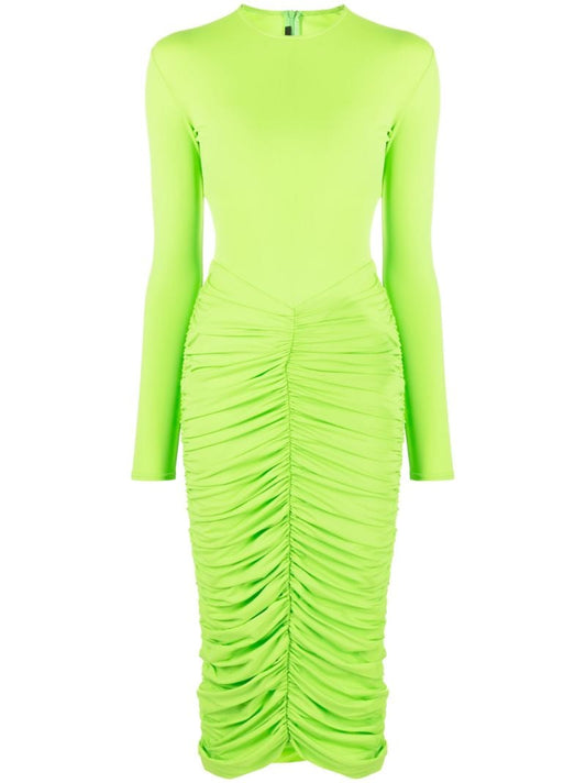 Green Presley Ruched Dress