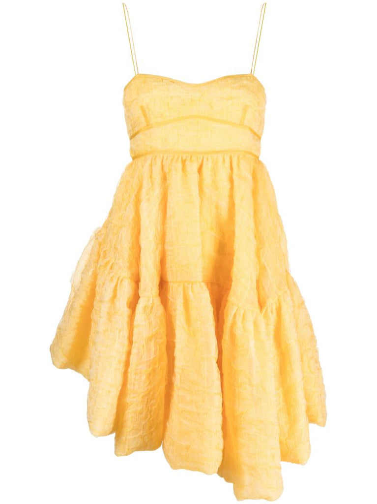 Yellow Demi Asymmetric Flared Dress