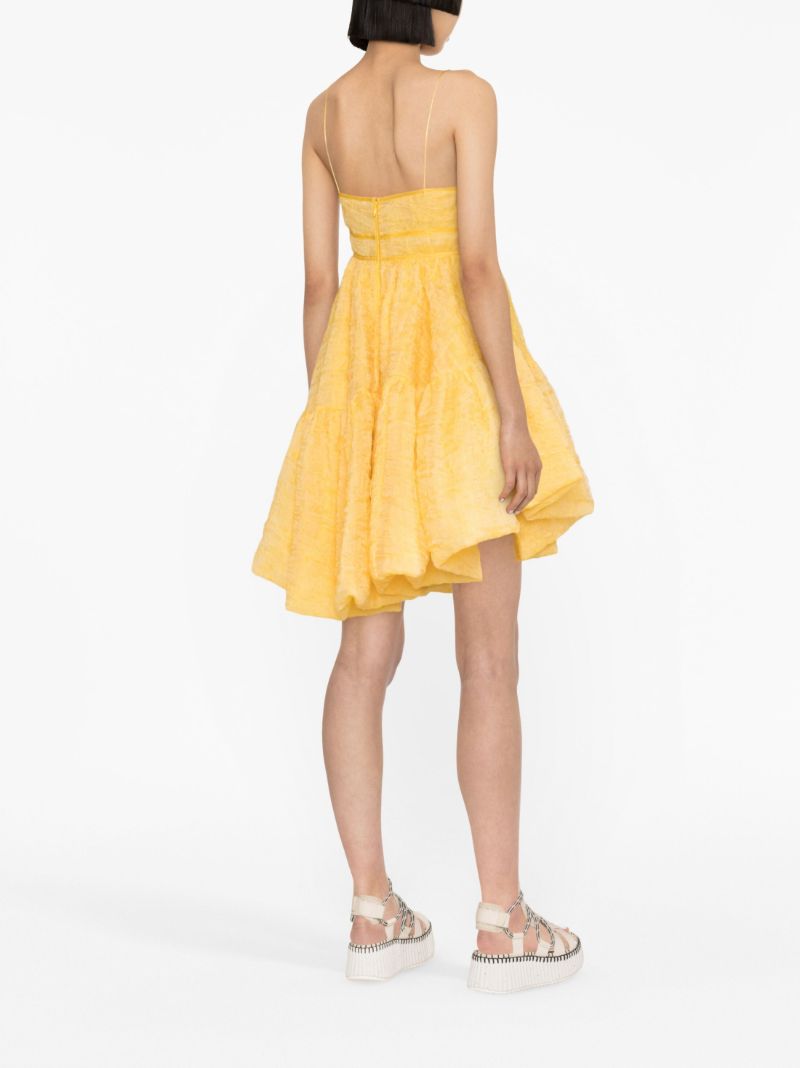Yellow Demi Asymmetric Flared Dress
