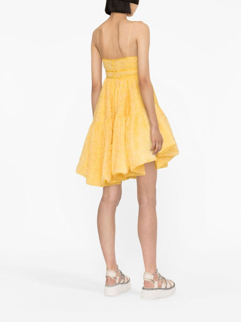 Yellow Demi Asymmetric Flared Dress