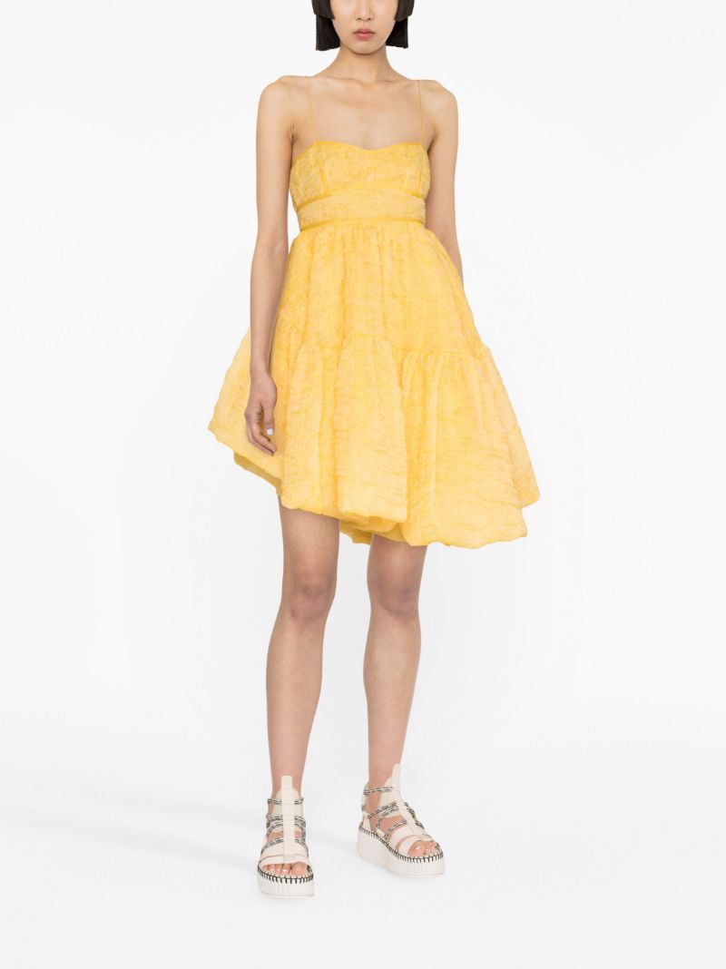 Yellow Demi Asymmetric Flared Dress