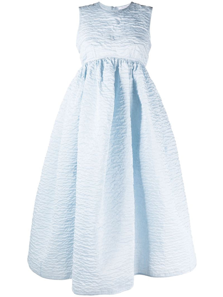 Blue Soleil Flared Midi Dress