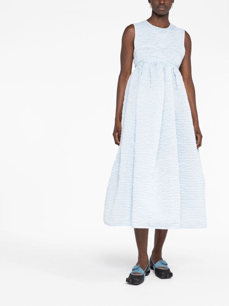 Blue Soleil Flared Midi Dress