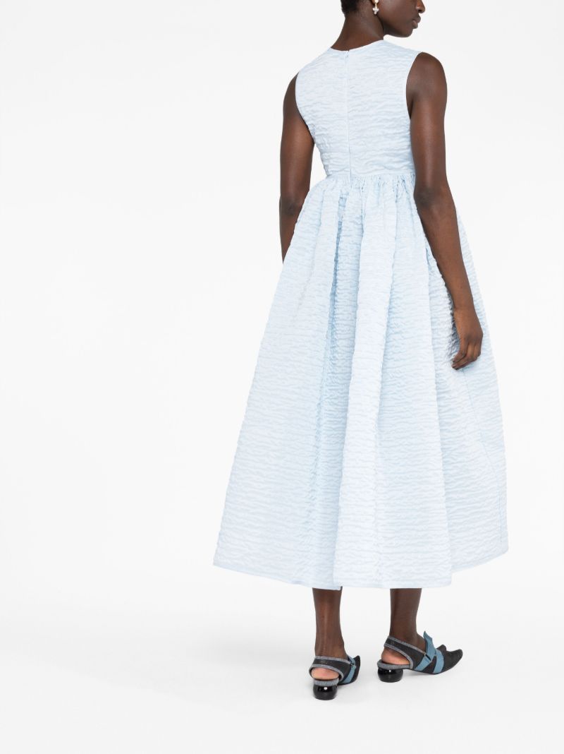 Blue Soleil Flared Midi Dress