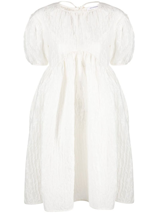 White Thelma Puff Sleeve Mini Dress