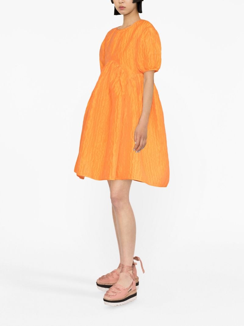 Orange Thelma Gathered MatelassÃ_x0083_Â© Mini Dress