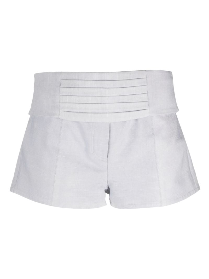 Grey Tailored Tuxedo Shorts