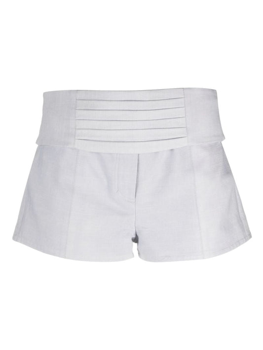 Grey Tailored Tuxedo Shorts