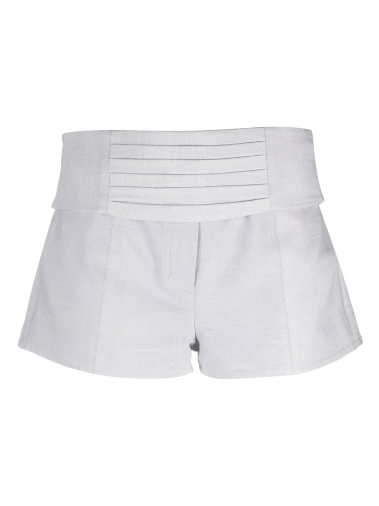 Grey Tailored Tuxedo Shorts