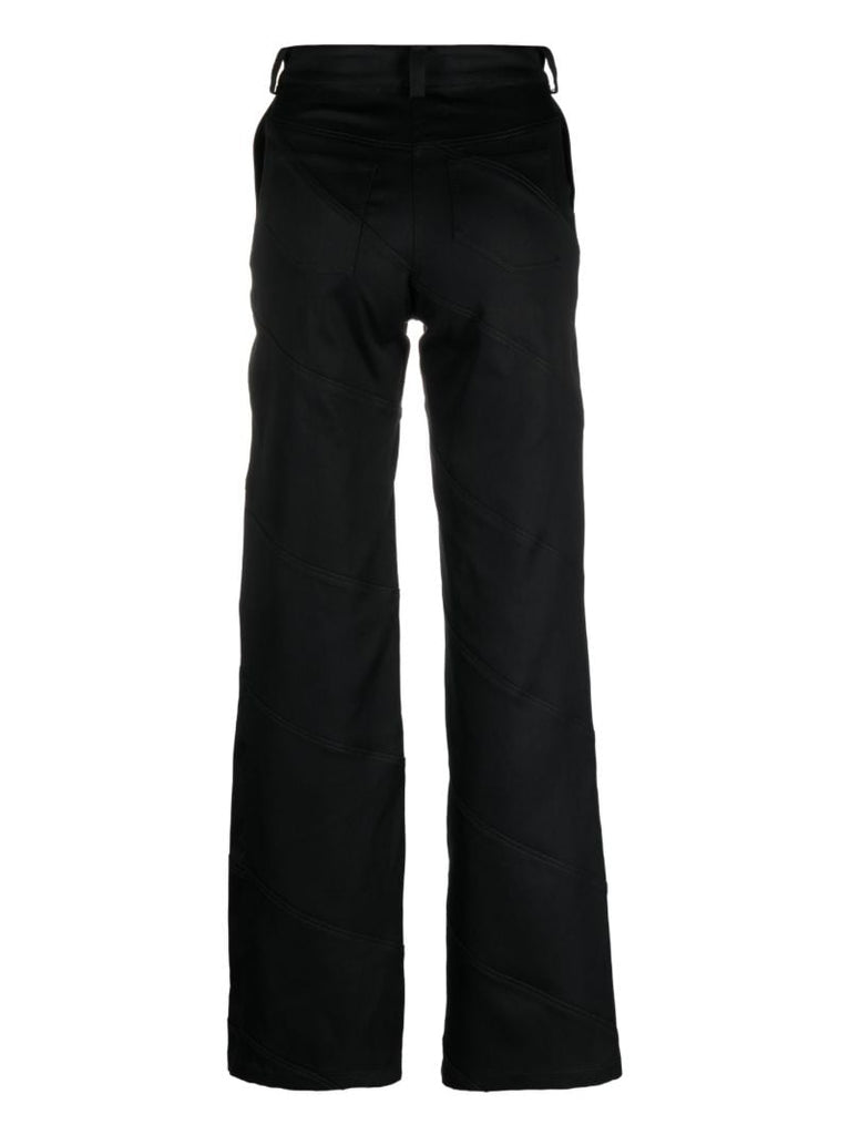 Black Spiral Cargo Trousers