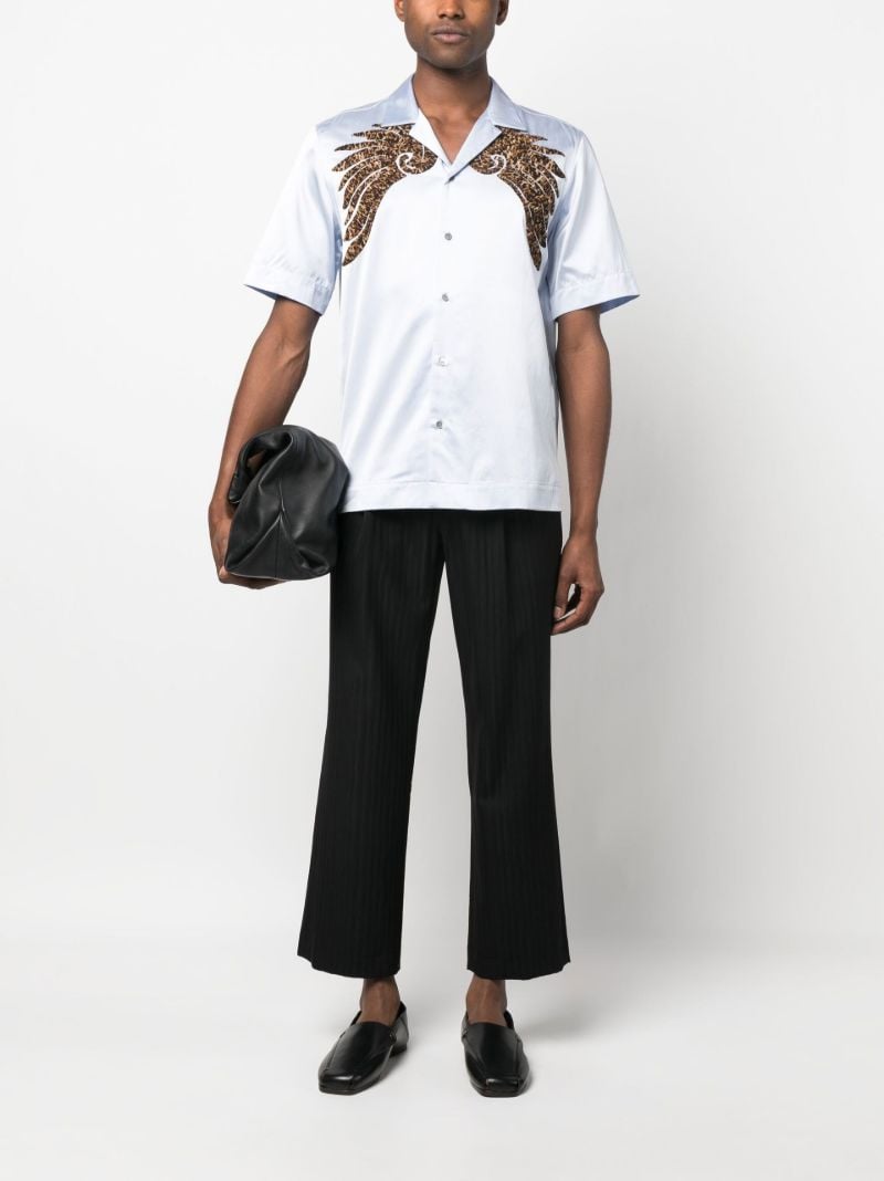 Blue Wings AppliquÃ_x0083_Â©e Short-sleeved Shirt