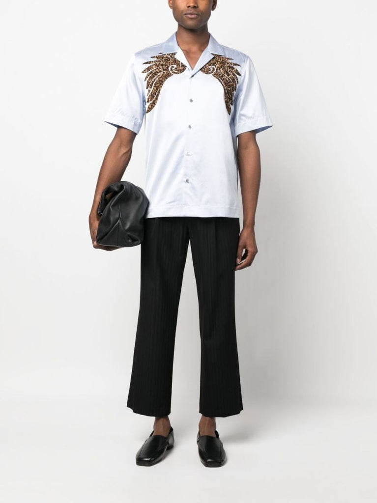 Blue Wings AppliquÃ_x0083_Â©e Short-sleeved Shirt