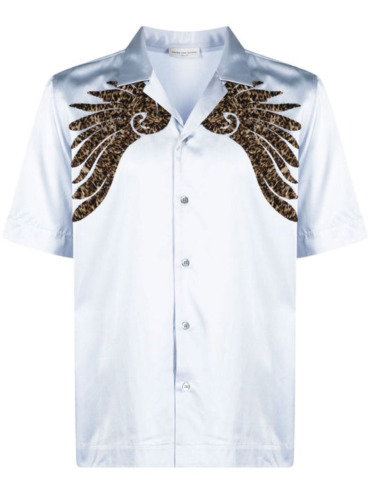 Blue Wings AppliquÃ_x0083_Â©e Short-sleeved Shirt