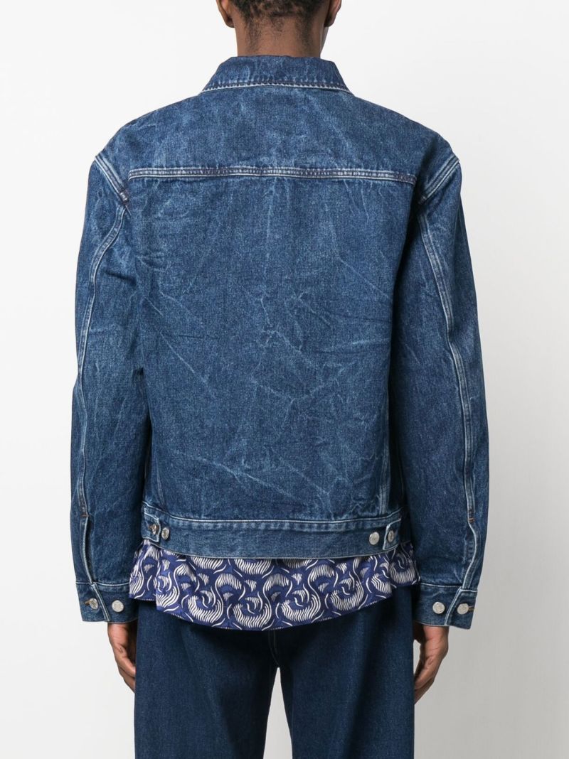 Blue Button Fastening Denim Jacket