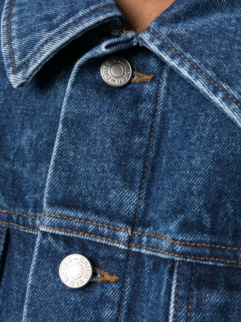 Blue Button Fastening Denim Jacket