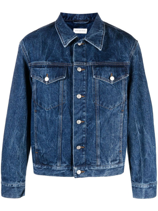 Blue Button Fastening Denim Jacket