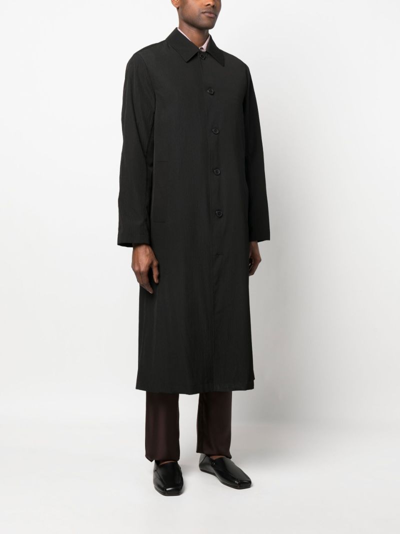 Black Buttoned Midi Coat