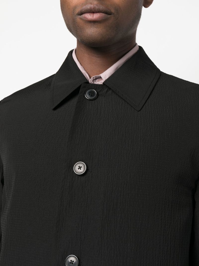 Black Buttoned Midi Coat