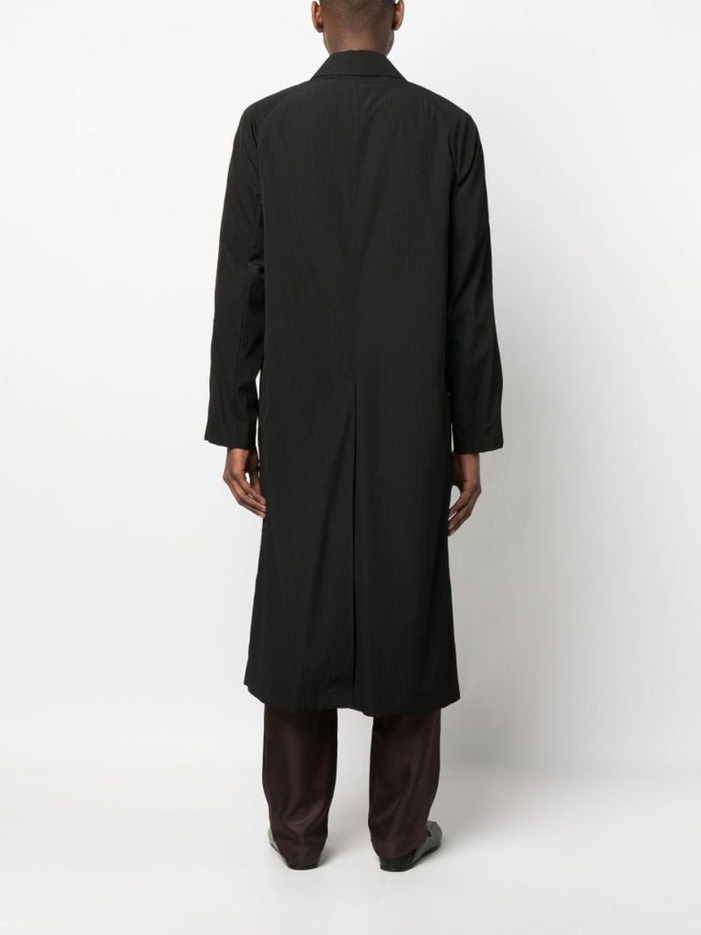 Black Buttoned Midi Coat