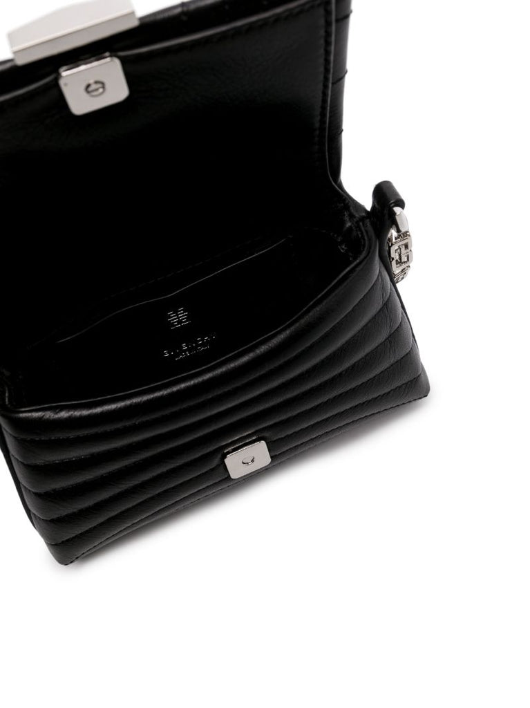 Black Micro Soft MatelassÃ_x0083_Â© Leather Mini Bag