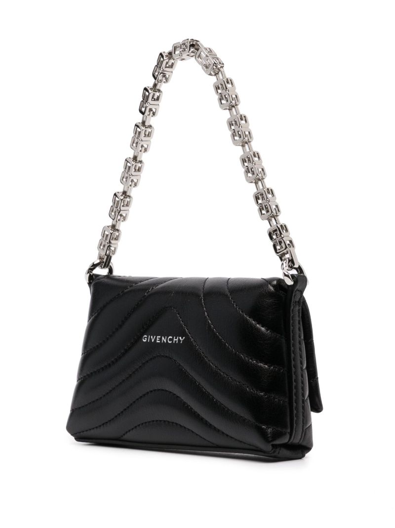 Black Micro Soft MatelassÃ_x0083_Â© Leather Mini Bag