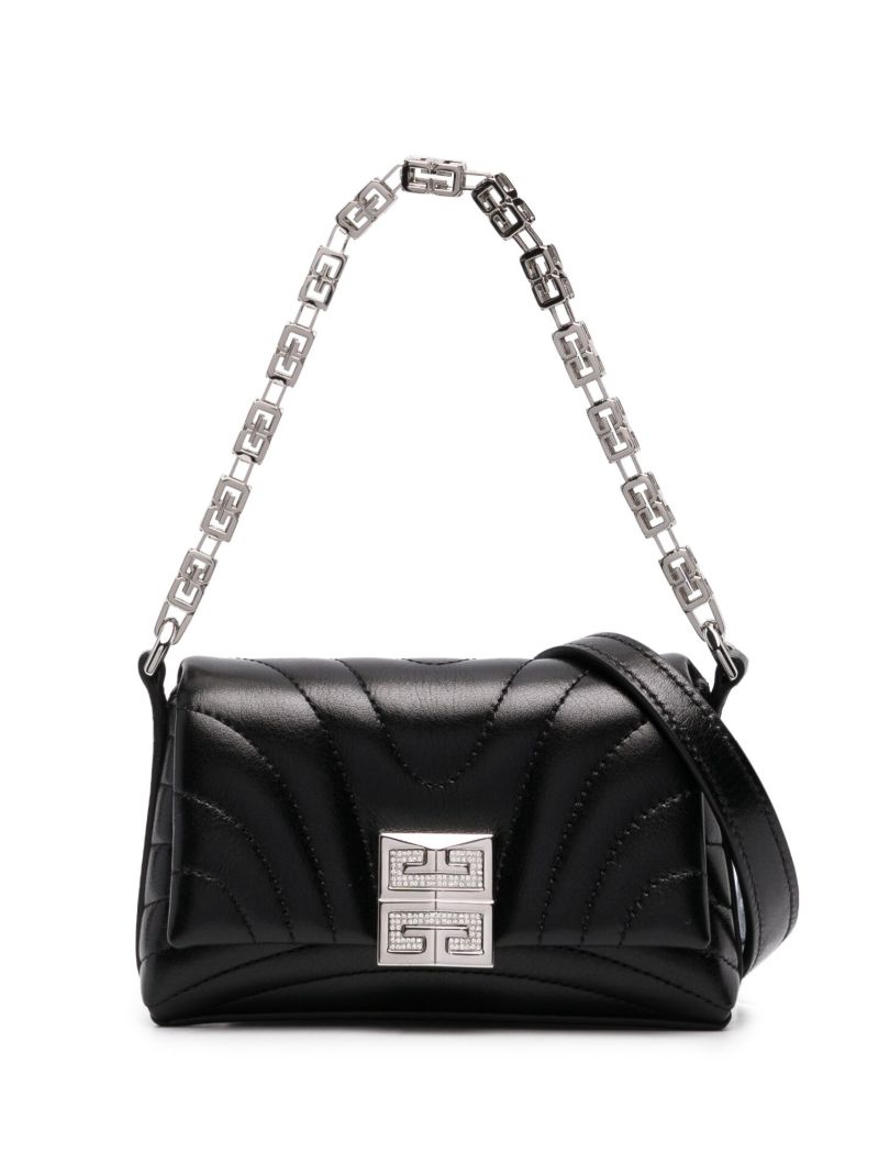 Black Micro Soft MatelassÃ_x0083_Â© Leather Mini Bag