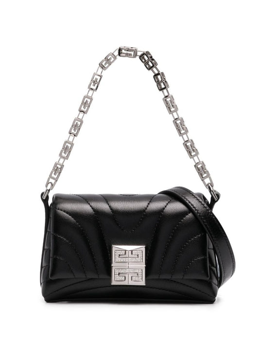 Black Micro Soft MatelassÃ_x0083_Â© Leather Mini Bag